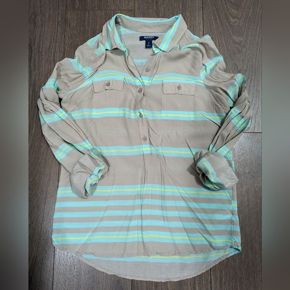 OLD NAVY | lot of 3 work shirts, button up, collar, rolled sleeves. Size small - Picture 3 of 5